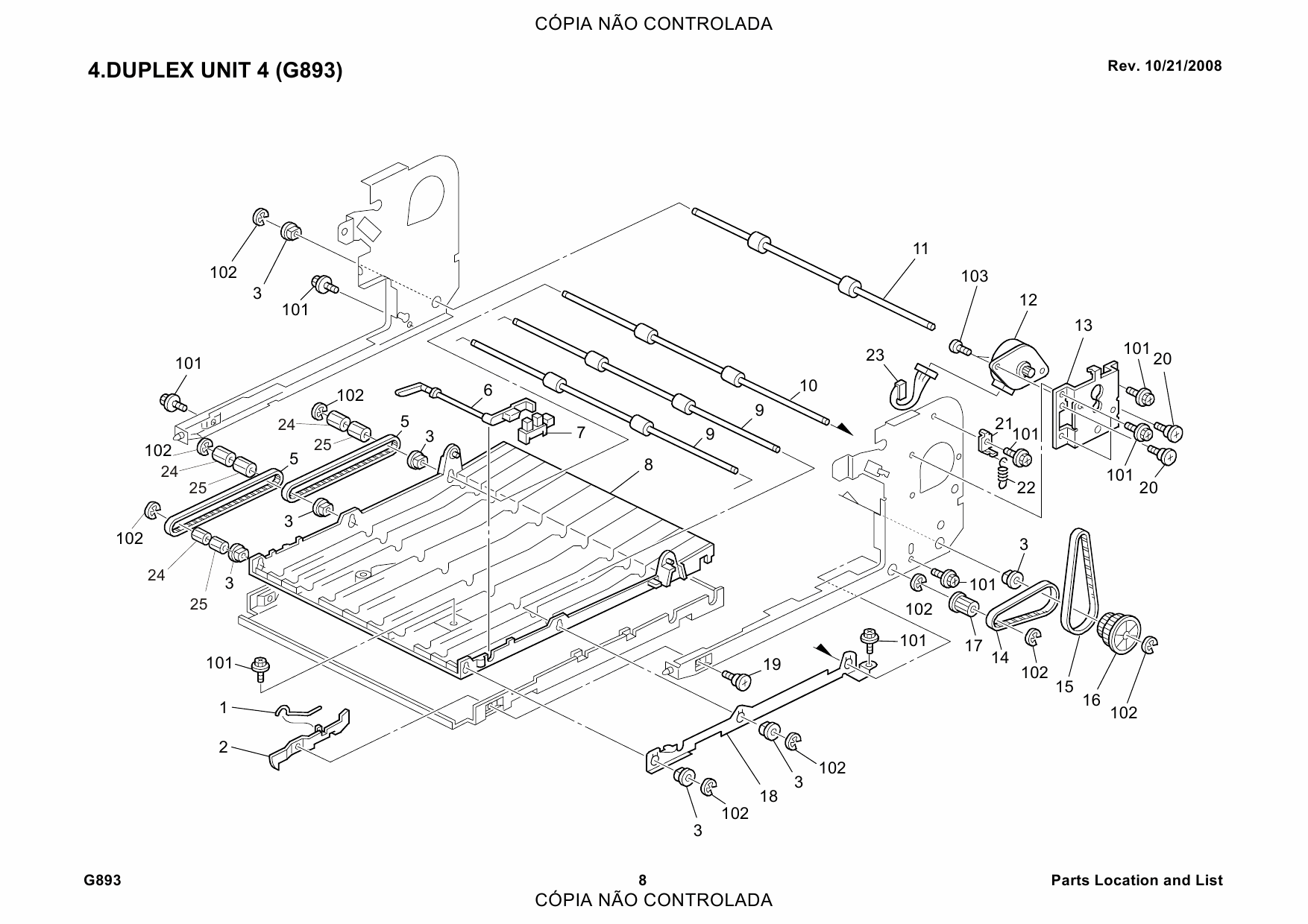 RICOH Options G893 DUPLEX-UNIT-AD1000 Parts Catalog PDF download-5 RICOH Options G893 DUPLEX-UNIT-AD1000 Parts Catalog PDF download-5